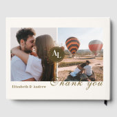 Rococo Floral Antiek Lijst Trouwfoto Gastenboek (Achterkant)