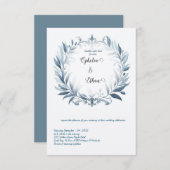 Rococo Floral Border bruiloft uitnodiging (Voorkant / Achterkant)