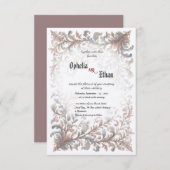  Rococo Floral bruiloft uitnodiging (Voorkant / Achterkant)