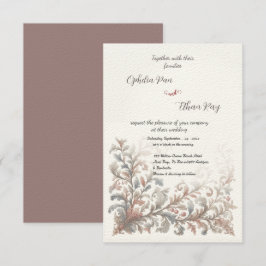 Rococo Floral bruiloft uitnodiging