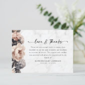 Rococo Floral Script begrafenis Bedankkaart (Staand voorkant)