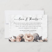 Rococo Floral Script begrafenis Bedankkaart (Voorkant)