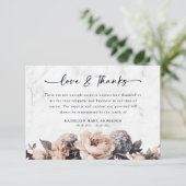 Rococo Floral Script begrafenis Bedankkaart (Staand voorkant)