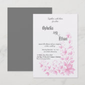 Rococo Floral Uitnodiging (Voorkant / Achterkant)