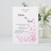 Rococo Floral Uitnodiging (Staand voorkant)