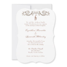 Rococo Florentine monochrome monogram