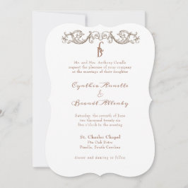 Rococo Florentine monochrome monogram Kaart