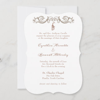 Rococo Florentine monochrome monogram Kaart