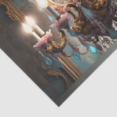 Rococo Franse kroonluchter 2 Decoupage Papier (Detail)