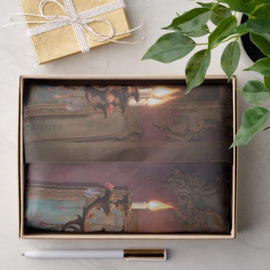 Rococo Franse kroonluchter 3 Decoupage Papier (Geschenk)