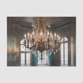 Rococo Franse kroonluchter Decoupage Papier 1