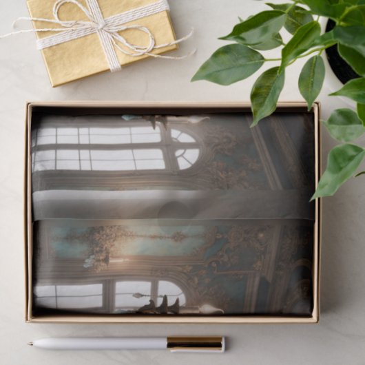 Rococo Franse kroonluchter Decoupage Papier 1 (Geschenk)