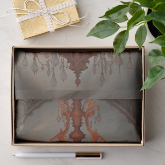 Rococo Franse kroonluchter Decoupage Papier 5 (Geschenk)