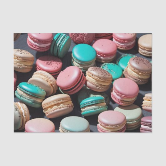 Rococo Franse Macarons Decoupage Papier 1 (Voorkant)
