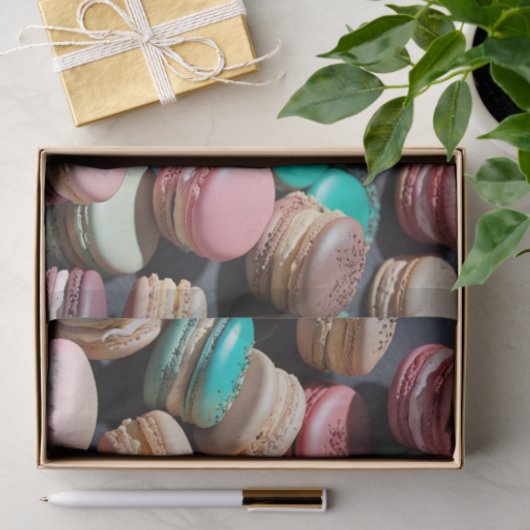 Rococo Franse Macarons Decoupage Papier 1 (Geschenk)