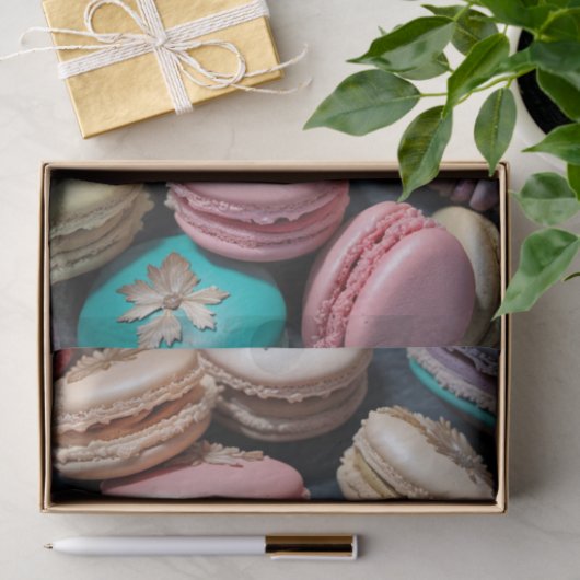 Rococo Franse Macarons Decoupage Papier 2 (Geschenk)