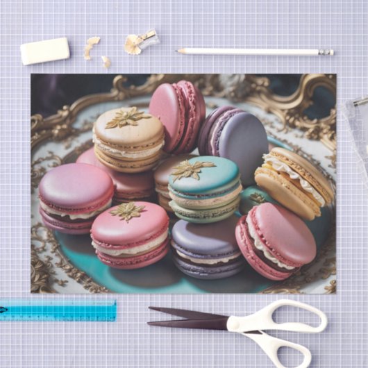 Rococo Franse Macarons Decoupage Papier 4 (Craft)