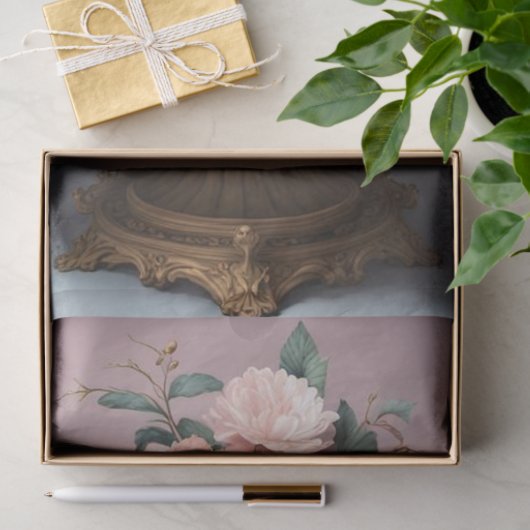 Rococo Franse Parijse Tiered Cake Decoupage Tissuepapier (Geschenk)