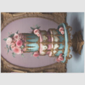 Rococo Franse Parijse Tiered Cake Decoupage Tissuepapier (Voorkant)