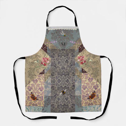 Rococo French Garden Apron Schort (Voorkant)