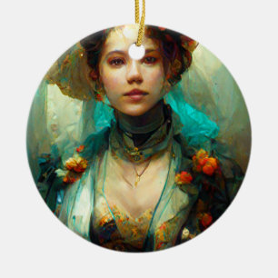 Rococo Future Sci-Fi Fantasy Keramisch Ornament