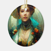 Rococo Future Sci-Fi Fantasy Keramisch Ornament (Links)