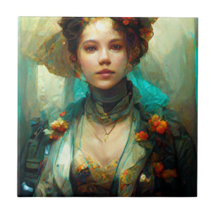 Rococo Future Sci-Fi Fantasy Tegeltje