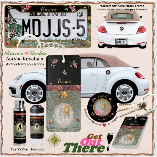 Rococo Garden Acrylic Keychain