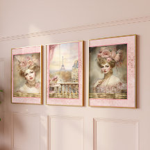 Rococo Glamour & Allure Roze Decoupage 1