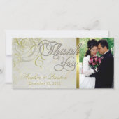  Rococo Gold Dank u fotokaarten Bedankkaart (Voorkant)