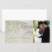  Rococo Gold Dank u fotokaarten Bedankkaart (Voorkant / Achterkant)