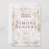 Rococo Gold filigraan bruids douche uitnodiging (Voorkant)