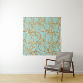 Rococo-golden elementen naadloos patroon. Goudteks Wandkleed (In situ)