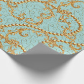 Rococo golden elements seamless pattern. Gold text Cadeaupapier (Hoek)