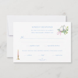 Rococo handgeschilderd huwelijk RSVP kaartje