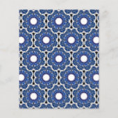 Rococo Indigo Beauely Blue Wedding Menu (Achterkant)