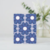 Rococo Indigo Beauful Briefkaart (Staand voorkant)
