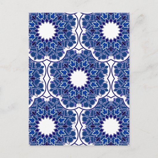 Rococo Indigo Beauful Briefkaart (Voorkant)