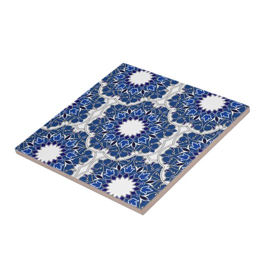 Rococo Indigo Beauful Tegeltje (Zijkant)