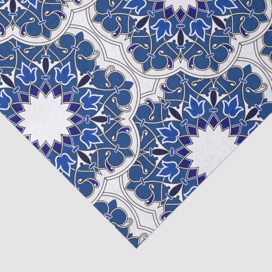 Rococo Indigo Beauful Tissuepapier (Detail)