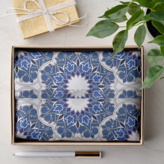 Rococo Indigo Beauful Tissuepapier (Geschenk)