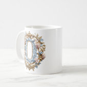 Rococo Initiaal 'O' mok voor een koffieprinses (Voorkant links)