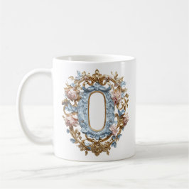 Rococo Initiaal 'O' mok voor een koffieprinses