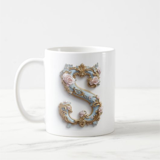 Rococo Initiaal 'S' Mok voor een Koffieprinses (Links)