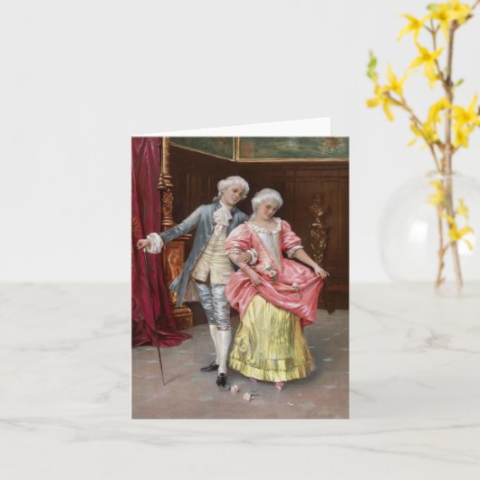 Rococo Koppel Kaart (Gele Bloem)