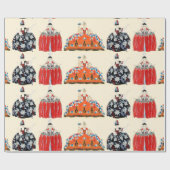 ROCOCO LADIES ART DECO MODE COSTUME ONTWERP CADEAUPAPIER (Vlak)