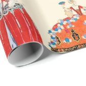 ROCOCO LADIES ART DECO MODE COSTUME ONTWERP CADEAUPAPIER (Rol Hoek)