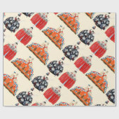 ROCOCO LADIES ART DECO MODE COSTUME ONTWERP CADEAUPAPIER (Vlak)