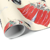 ROCOCO LADIES ART DECO MODE COSTUME ONTWERP CADEAUPAPIER (Rol Hoek)