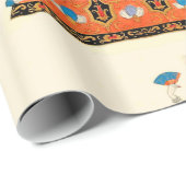 ROCOCO LADIES ART DECO MODE COSTUME ONTWERP CADEAUPAPIER (Rol Hoek)